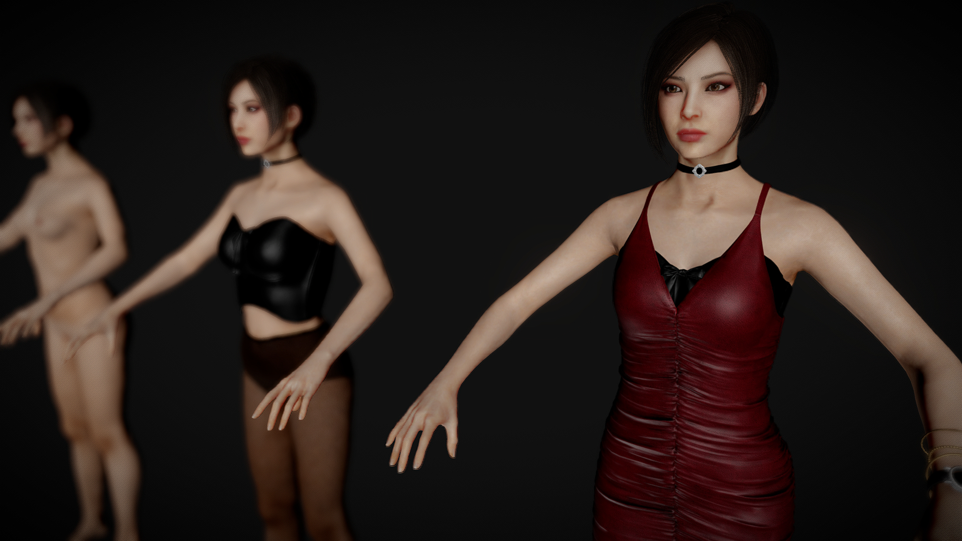 Ada Wong Resident Evil 2 3d model 1. Steam. 